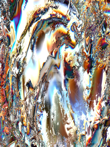 Arts numériques intitulée "monstre des glaces" par Cj Perin, Œuvre d'art originale, Peinture numérique
