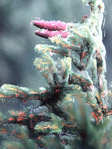 Arts numériques intitulée "floraison" par Cj Perin, Œuvre d'art originale, Peinture numérique