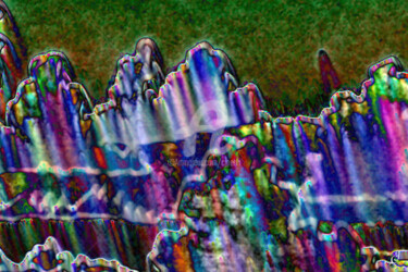 Arts numériques intitulée "Folle montagne" par Cj Perin, Œuvre d'art originale, Peinture numérique