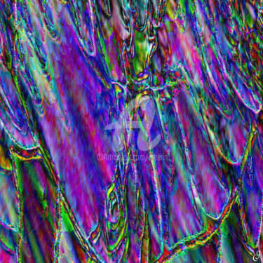 Arts numériques intitulée "Algues vives" par Cj Perin, Œuvre d'art originale, Peinture numérique