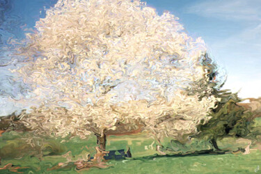 Digital Arts titled "L'arbre de la conna…" by Cj Perin, Original Artwork, Digital Painting