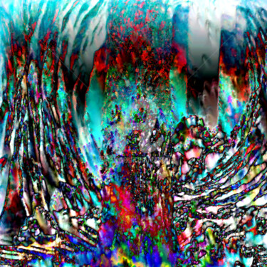 Digitale Kunst mit dem Titel "Exode" von Cj Perin, Original-Kunstwerk, Digitale Malerei