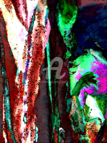 Digitale Kunst mit dem Titel "Manifestation" von Cj Perin, Original-Kunstwerk, Digitale Malerei