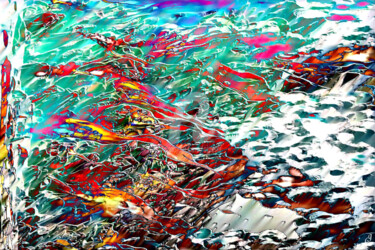 Arts numériques intitulée "Feux de glace" par Cj Perin, Œuvre d'art originale, Peinture numérique