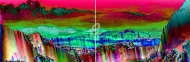 Arts numériques intitulée "Vallée des merveill…" par Cj Perin, Œuvre d'art originale, Peinture numérique