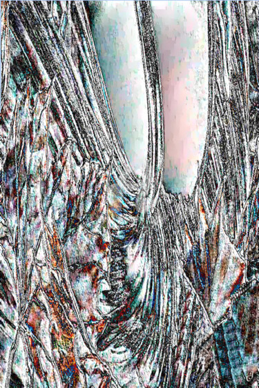 Digitale Kunst mit dem Titel "Fin de l'hiver" von Cj Perin, Original-Kunstwerk, Digitale Malerei