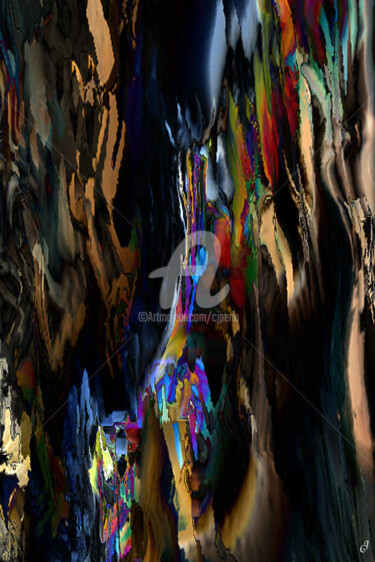 Digital Arts titled "Sous la surface" by Cj Perin, Original Artwork, Digital Painting