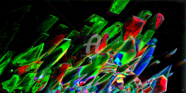 Arts numériques intitulée "Forêt minérale (dar…" par Cj Perin, Œuvre d'art originale, Peinture numérique