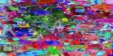 Digitale Kunst mit dem Titel "Folie mentale" von Cj Perin, Original-Kunstwerk, Digitale Malerei