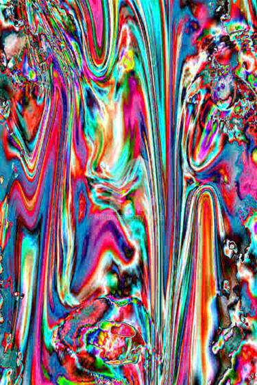 Digitale Kunst mit dem Titel "vapeur hallucinante" von Cj Perin, Original-Kunstwerk, Digitale Malerei