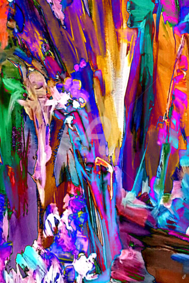 Arts numériques intitulée "Le bouquet minéral" par Cj Perin, Œuvre d'art originale, Peinture numérique