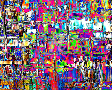 Digitale Kunst mit dem Titel "Action contrôlé" von Cj Perin, Original-Kunstwerk, Digitale Malerei