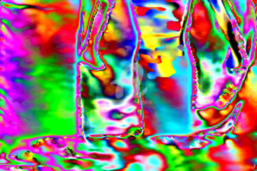 Digitale Kunst mit dem Titel "Brume de chaleur" von Cj Perin, Original-Kunstwerk, Digitale Malerei