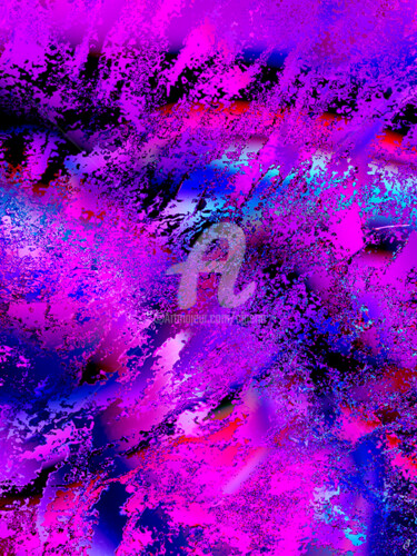 Digital Arts titled "Fleurs d'eau vive" by Cj Perin, Original Artwork, Digital Painting