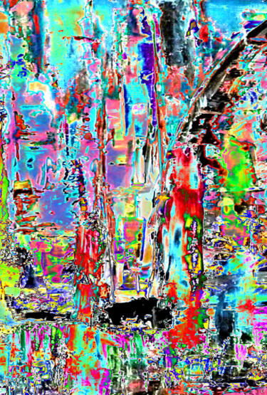 Digitale Kunst mit dem Titel "Furtive pensée" von Cj Perin, Original-Kunstwerk, Digitale Malerei