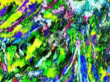 Arts numériques intitulée "Bouquet champêtre" par Cj Perin, Œuvre d'art originale, Peinture numérique