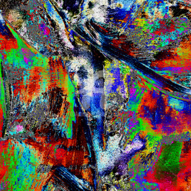 Arts numériques intitulée "Le regard du fantôme" par Cj Perin, Œuvre d'art originale, Peinture numérique