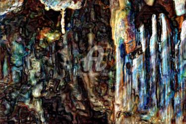 Digitale Kunst mit dem Titel "Heureuse découverte" von Cj Perin, Original-Kunstwerk, Digitale Malerei