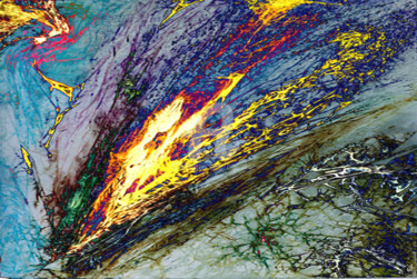 Digitale Kunst mit dem Titel "Explosion des synap…" von Cj Perin, Original-Kunstwerk, Digitale Malerei