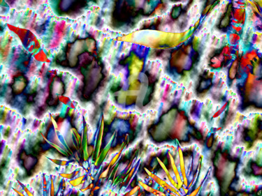 Digitale Kunst getiteld "Fleurs de Naves" door Cj Perin, Origineel Kunstwerk, Digitaal Schilderwerk