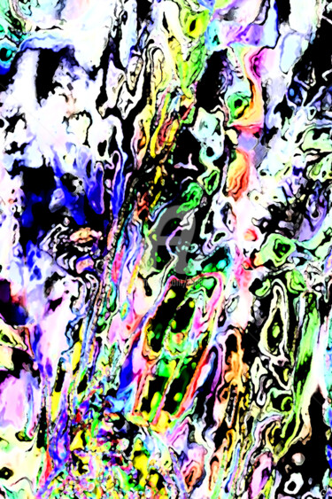 Digital Arts titled "Floraison mentale" by Cj Perin, Original Artwork, Digital Painting