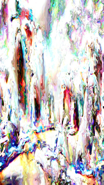 Digital Arts titled "Chemin de lumière" by Cj Perin, Original Artwork, Digital Painting