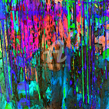 Arts numériques intitulée "Aventure au bois de…" par Cj Perin, Œuvre d'art originale, Peinture numérique
