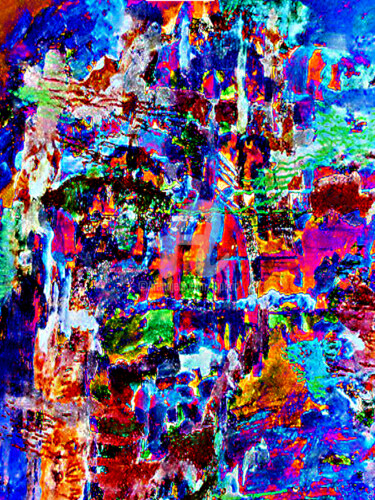 Digital Arts titled "Mouvement de fête" by Cj Perin, Original Artwork, Digital Painting