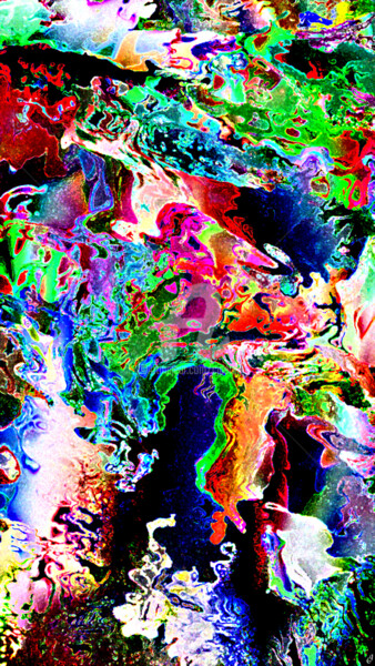 Digitale Kunst mit dem Titel "Voyage imaginaire" von Cj Perin, Original-Kunstwerk, Digitale Malerei