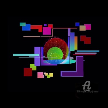 Digitale Kunst mit dem Titel "Symetriegeometrie D" von Corinne Sassi (Cjr sassi), Original-Kunstwerk, Digitale Malerei
