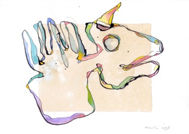 Dessin intitulée "Horse" par Jiri Havlik, Œuvre d'art originale, Encre