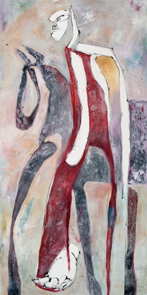 Painting titled "St. George" by Jiri Havlik, Original Artwork, Acrylic