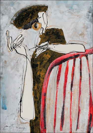 Painting titled "Simona" by Jiri Havlik, Original Artwork, Acrylic