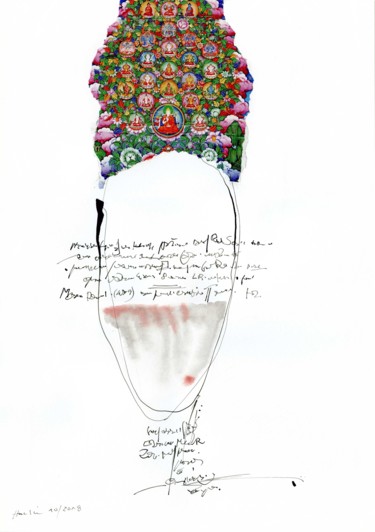 Рисунок под названием "The letter to girlf…" - Jiri Havlik, Подлинное произведение искусства, Чернила