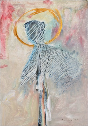 Painting titled "Saint (Unknown)" by Jiri Havlik, Original Artwork, Acrylic
