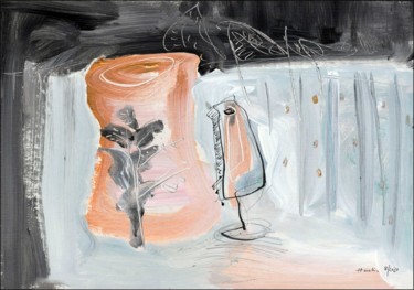 Malerei mit dem Titel "My Evening Table" von Jiri Havlik, Original-Kunstwerk, Acryl