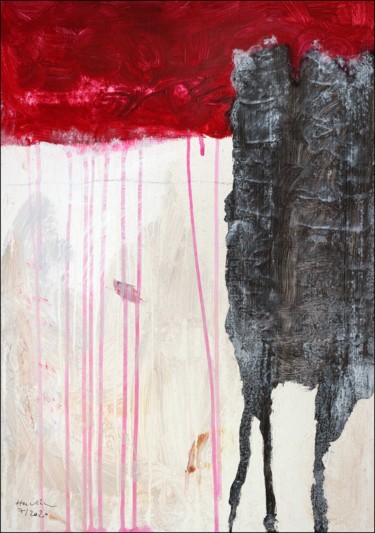 Pittura intitolato "Black Poplars" da Jiri Havlik, Opera d'arte originale, Acrilico