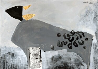 Pintura intitulada "Like A Black Night" por Jiri Havlik, Obras de arte originais, Acrílico