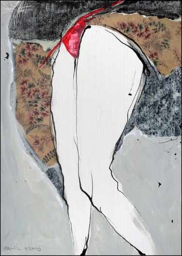 Schilderij getiteld "A Girl" door Jiri Havlik, Origineel Kunstwerk, Acryl