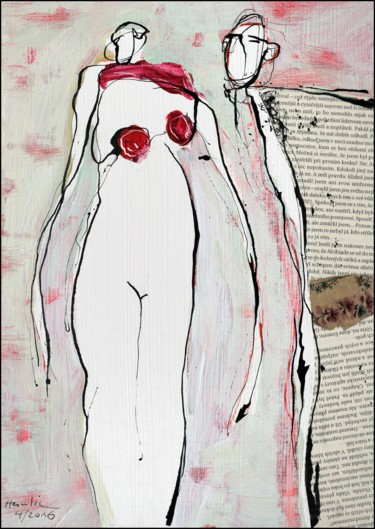 Картина под названием "Lovers" - Jiri Havlik, Подлинное произведение искусства, Акрил