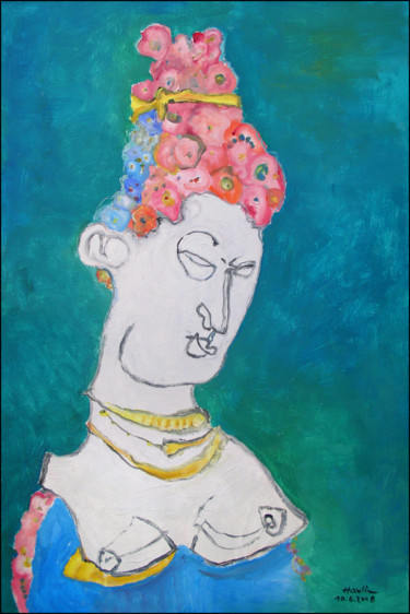 Painting titled "My Lady II." by Jiri Havlik, Original Artwork, Acrylic