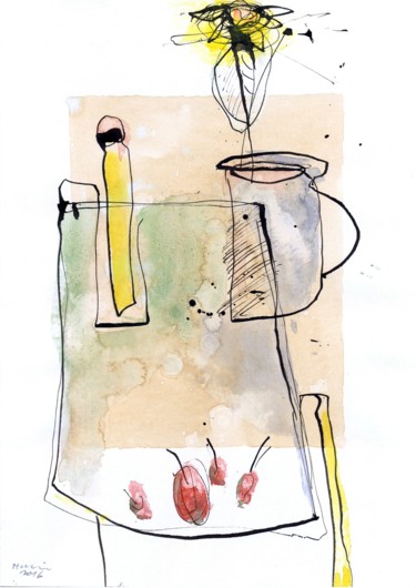 Dibujo titulada "The Cherries" por Jiri Havlik, Obra de arte original, Tinta