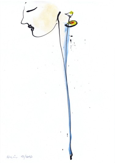 Drawing titled "Nell" by Jiri Havlik, Original Artwork, Ink