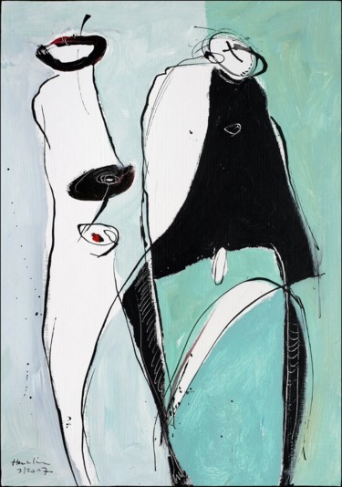 Картина под названием "Lovers" - Jiri Havlik, Подлинное произведение искусства, Акрил