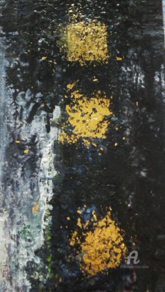 Painting titled "Lumiere dans la nuit" by Catherine Le Roux, Original Artwork, Acrylic