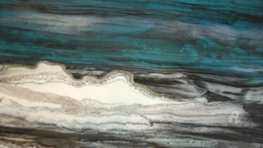 Painting titled "Wave" by Catherine Le Roux, Original Artwork, Acrylic