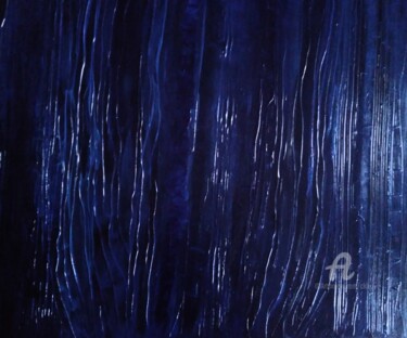 Картина под названием "Blue wave" - Catherine Le Roux, Подлинное произведение искусства, Акрил