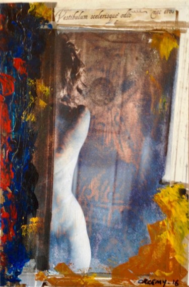 Peinture intitulée "Nu caché" par Roemy, Œuvre d'art originale, Acrylique