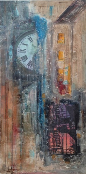 Peinture intitulée "le temps" par Roemy, Œuvre d'art originale, Acrylique