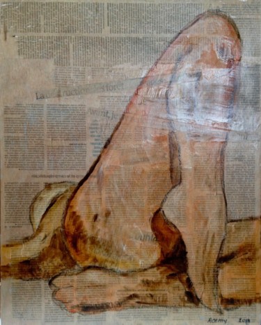 Peinture intitulée "nu" par Roemy, Œuvre d'art originale, Acrylique